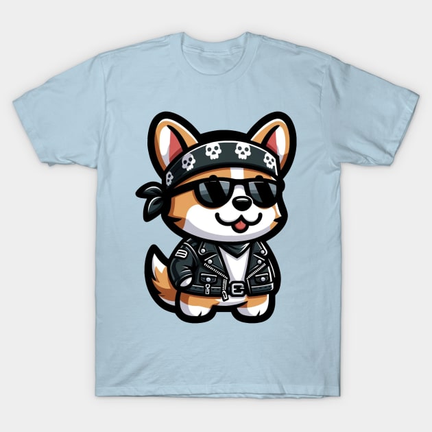 motorbike gang corgi T-Shirt by Ferdi Everywhere